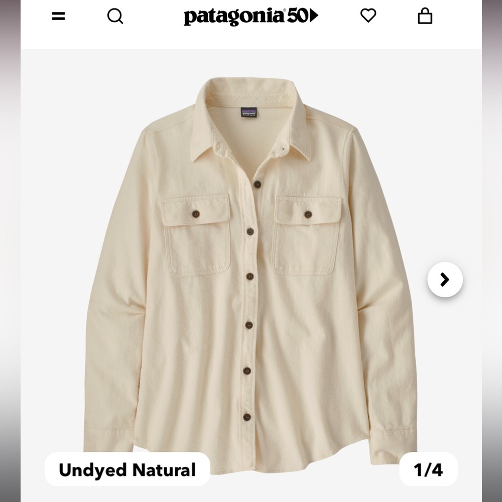 Women’s Patagonia Long sleeve organic cotton midweight fjord flannel shirt